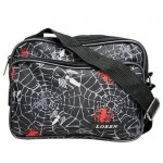 Torba młodzieżowa wzór pajęczyny Loren H02-600D czarna