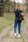 Plecak skórzany unisex VOOC TC13 miejski retro duży camel