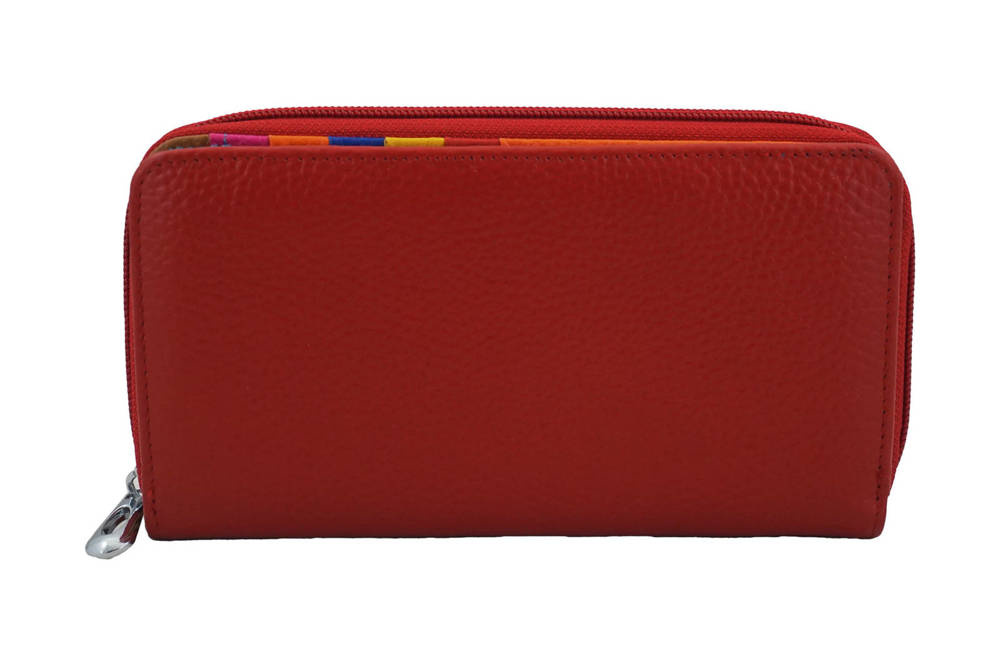 Portfel skórzany damski Barberini's D-8601-13 podłużny czerwony - cecha produktu