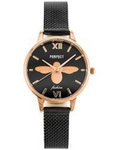 Zegarek damski Perfect S639 czarny z różowym złotem