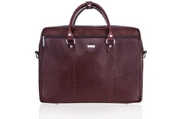 Skórzana torba męska na ramię laptopa 17" burgundowa - Solier SL03 KILBRIDGE