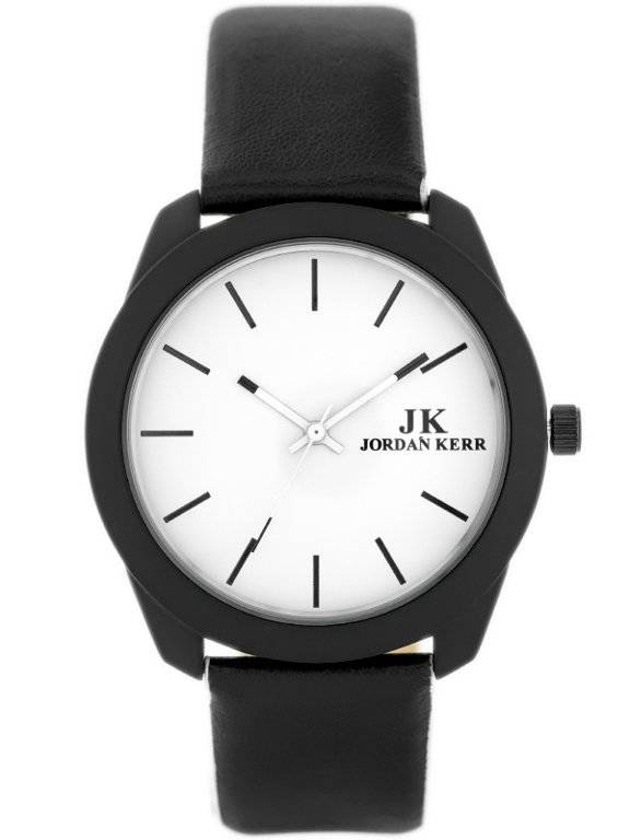 Czarny zegarek męski Jordan Kerr C1982AGX - zegarek z przodu na białym tle