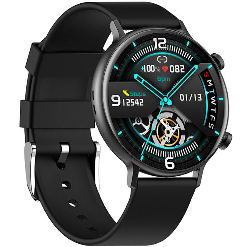 Czarny smartwatch damski Rubicon RNCE98 - pod kątem z drugiej strony