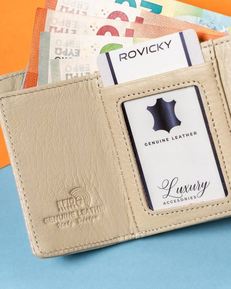 Otwarty złoty portfel Lorenti 55287-BRS z kartą