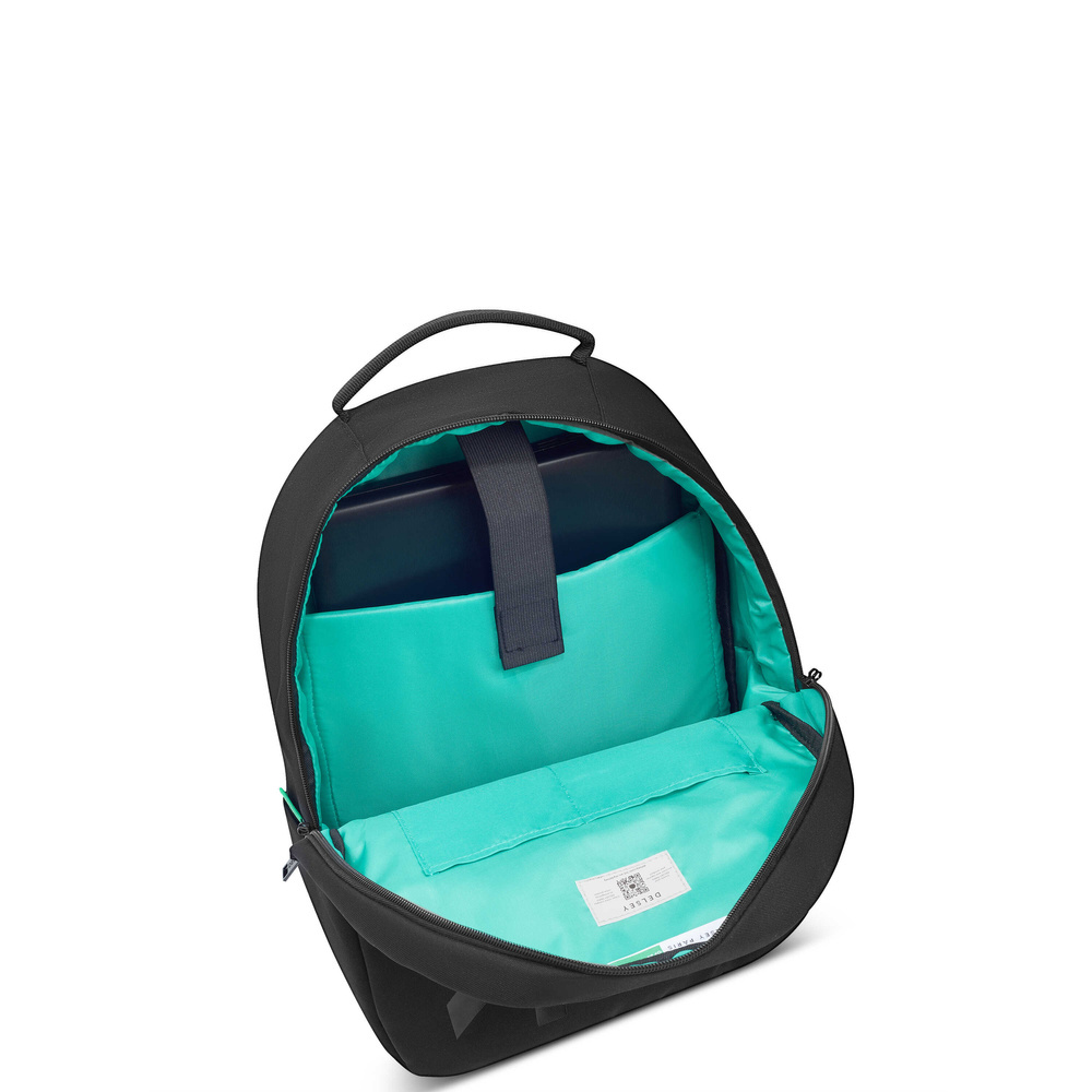 Plecak miejski materiałowy unisex Delsey Benetton Fabrica na laptopa 15,6 czarny - cecha produktu