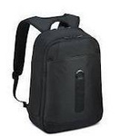 Plecak miejski materiałowy unisex Delsey Datum dwukomorowy na laptopa czarny