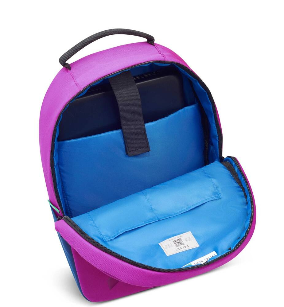 Plecak materiałowy unisex Delsey Benetton Fabrica miejski na laptopa 15,6 różowy - cecha produktu