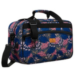 Torba damska z tkaniny Rovicky R-TL15608 granatowo-różowa