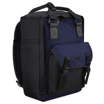 Plecak z nylonu unisex Himawari 188L-86 miejski na laptopa czarno-granatowy