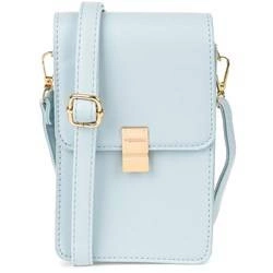 Mała listonoszka damska na ramię na telefon błękitna POR-TE-10