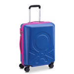Walizka kabinowa twarda z ABS unisex Delsey Benetton Fabrica 55 cm niebieska