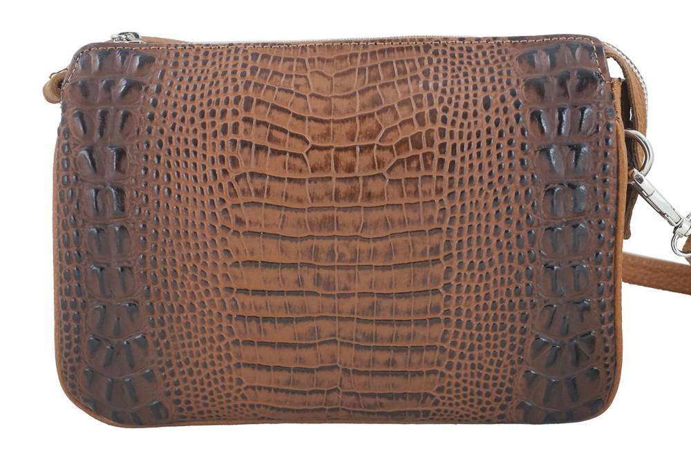Torebka ze skóry naturalnej damska Barberini's 604/1-12 listonoszka mała camel croco - cecha produktu