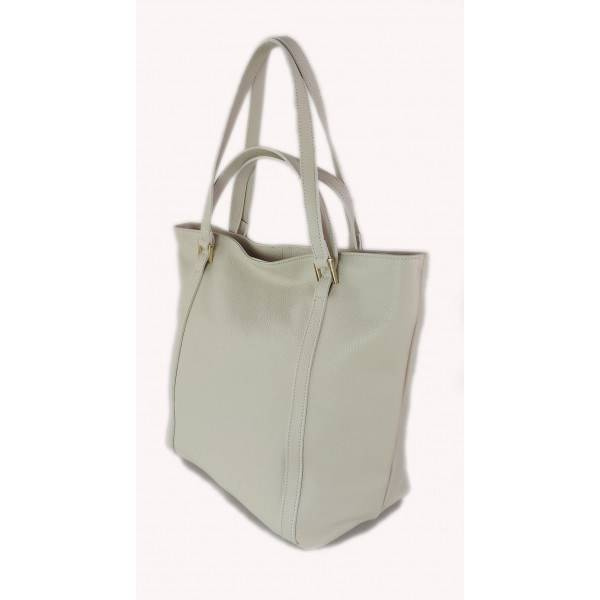 Torba skórzana damska Vera Pelle WM555T shopper A4 beżowa - cecha produktu