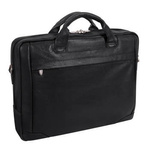 Torba skórzana unisex McKlein Montclare aktówka na laptopa 13 mała czarna