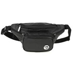 Saszetka skórzana nerka biodrówka męska czarna Beltimore F42