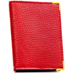 Etui na karty pionowe skórzane 302 czerwone
