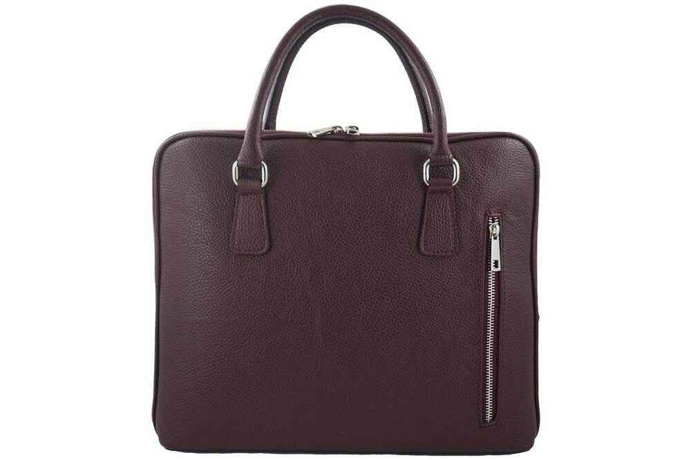 Torba ze skóry naturalnej damska Barberini's 899-5 aktówka A4 bordowa - cecha produktu