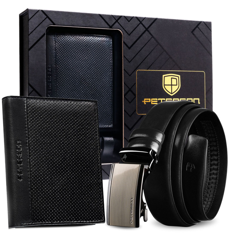 Czarny zestaw prezentowy Peterson N4-D20 w pudełku
