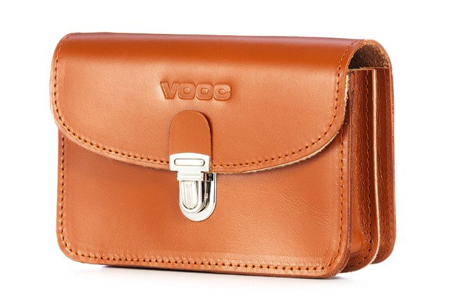 Saszetka skórzana męska VOOC P111 nerka do paska vintage juchtowa koniakowa - cecha produktu