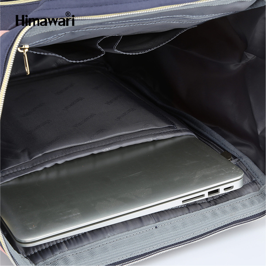 Komora szarego plecaka Himawari 9001 z laptopem