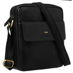 Listonoszka męska z klapką skórzana Peterson 719 czarna