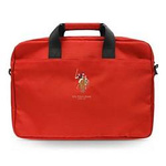 Torba nylonowa unisex U.S. Polo Assn. USCB15PUGFLRE na laptop 16 cali czerwona
