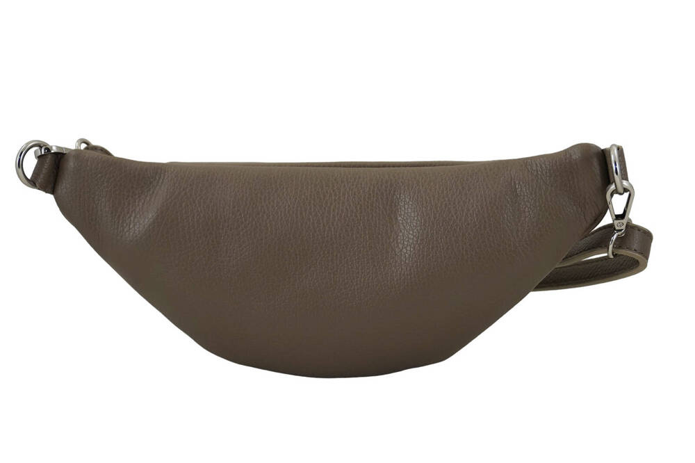 Saszetka skórzana damska Barberini's 985-9 nerka crossbody ciemnobeżowa - cecha produktu