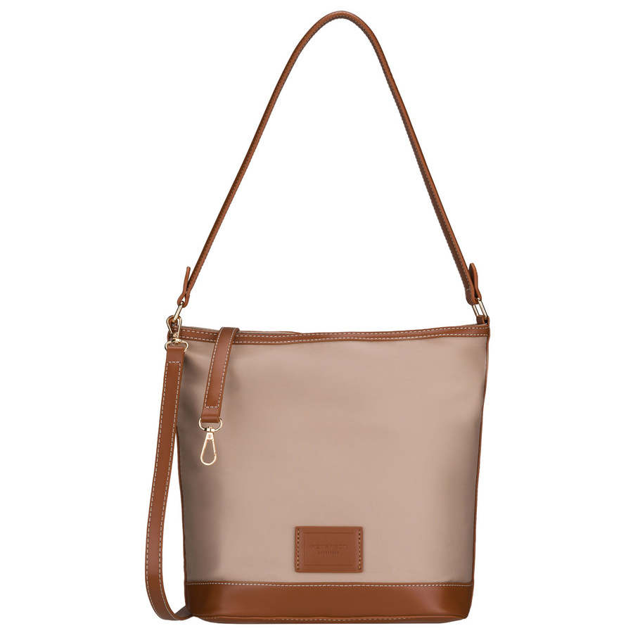 Torebka z poliestru damska Peterson JK6-03 listonoszka crossbody mała beżowa - organizacja wnętrza