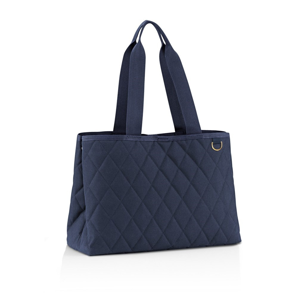 Torba z materiału damska Reisenthel RDK4110 shopper A4 granatowa - ergonomiczne uchwyty