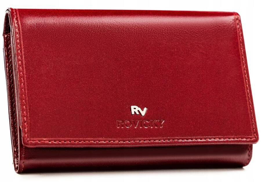 Czerwony średni portfel damski Rovicky RV-27079-BCA