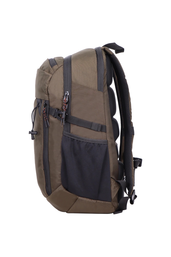 Plecak turystyczny z poliestru unisex Discovery PATH podróżny duży khaki - ergonomiczne szelki i system nośny