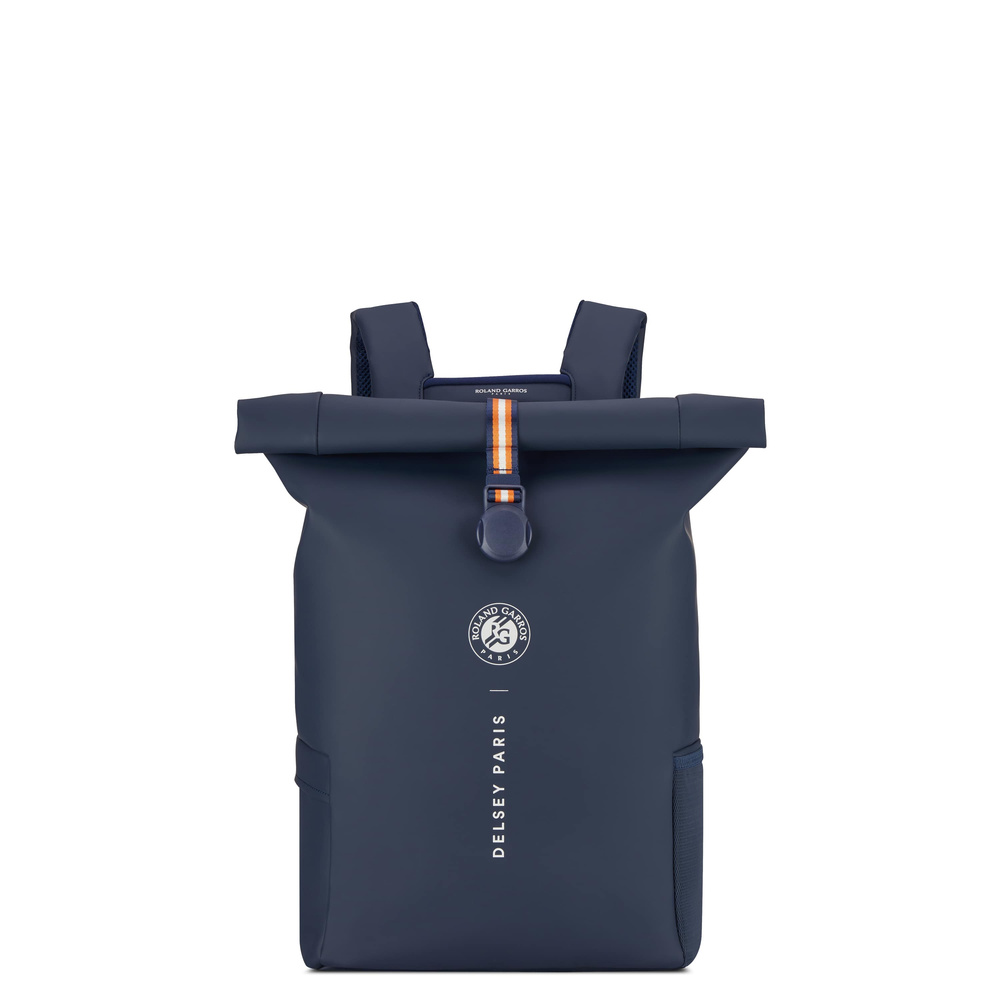 Plecak miejski z materiału wodoodpornego unisex Delsey Turenne Rolltop Roland Garros granatowy - cecha produktu