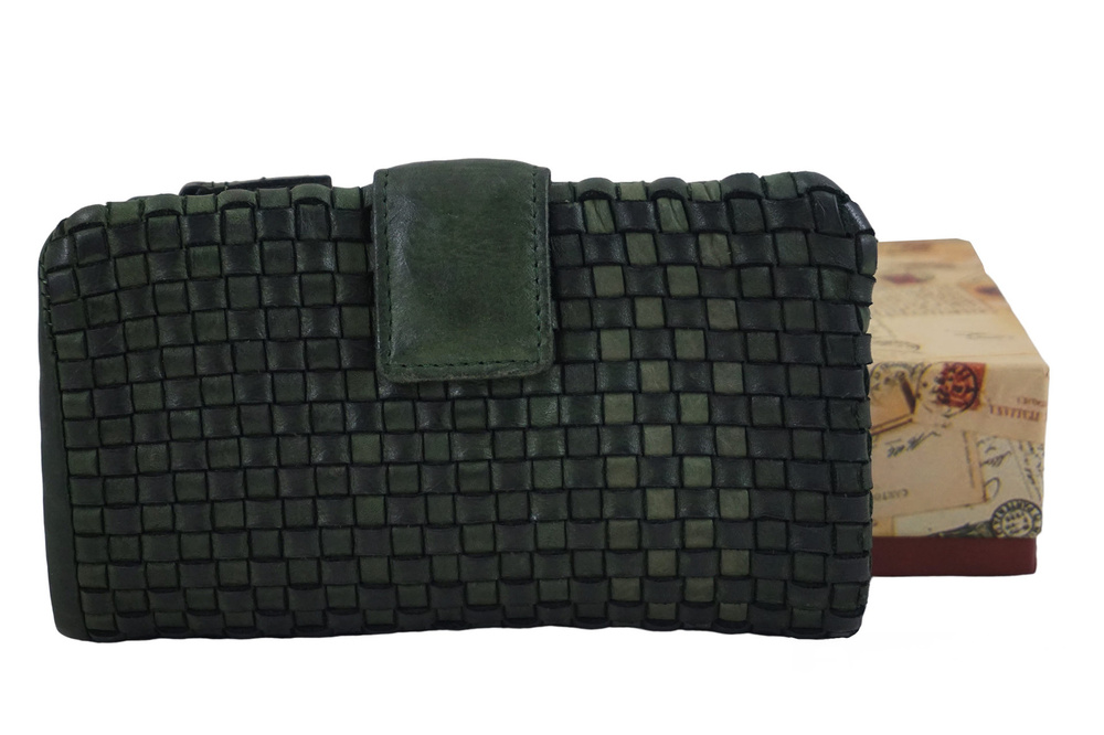 Portfel ze skóry naturalnej damski Barberini's LM-205-42 klasyczny ciemnozielony - cecha produktu