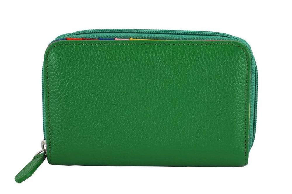 Portfel ze skóry naturalnej damski Barberini's WB-009-38 na zamek zielony - cecha produktu