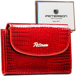 Portfel damski na zatrzask Peterson POR-05 czerwony