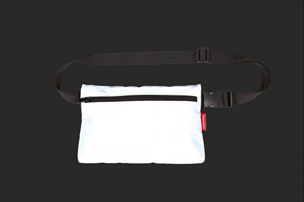 Nerka z materiału unisex Reisenthel RWZ1030 saszetka na pas podróżna na rower szara - prezentacja koloru i materiału