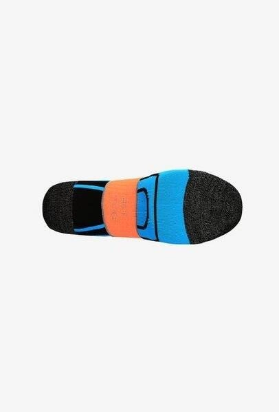 Czarno-pomarańczowe skarpety Gatta Active SOCKS BIKE 36/38 od spodu, z pomarańczowo-niebieskim środkiem stopy