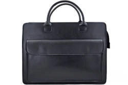 Skórzana torba damska teczka aktówka czarna A4 - Barberini's 966-1