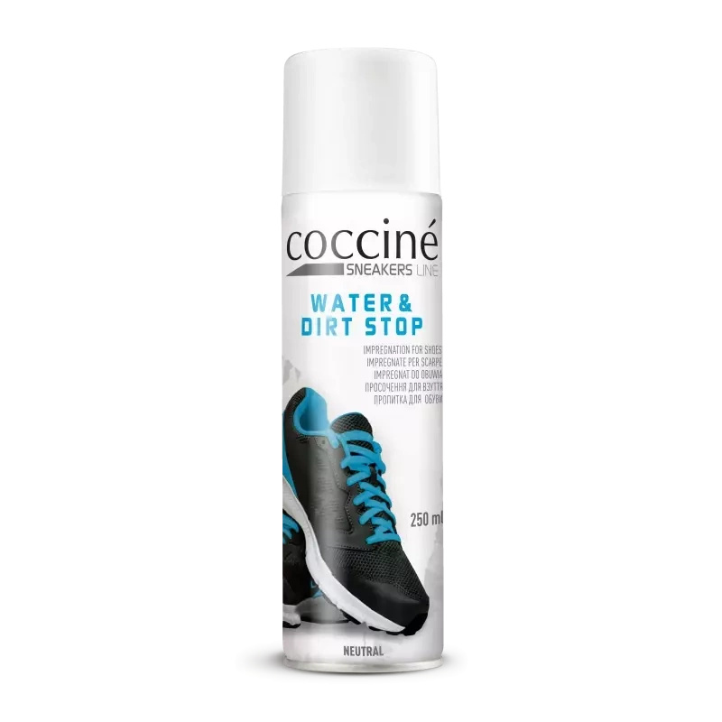 Impregnat do sneakersów Coccine - opakowanie aerozolu Water & Dirt Stop z przodu