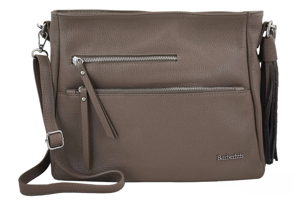 Torebka ze skóry naturalnej damska Barberini's 972-9 shopper A4 ciemnobeżowa - cecha produktu