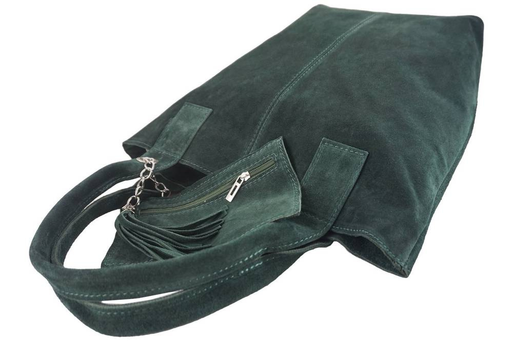 Torebka skórzana zamszowa damska Barberini's 375/8-6 shopper bag A4 brązowa - cecha produktu