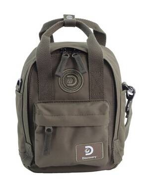 Torba Discovery Cave 812 khaki z przodu, z dwiema rączkami, kieszenią na zamek i tłoczonym logo