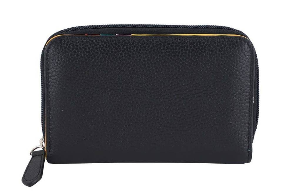 Portfel ze skóry naturalnej damski Barberini's WB-009-1 na zamek czarny - cecha produktu