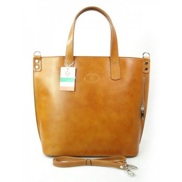 Torebka skórzana damska Vera Pelle SB546C shopper bag A4 camel - cecha produktu