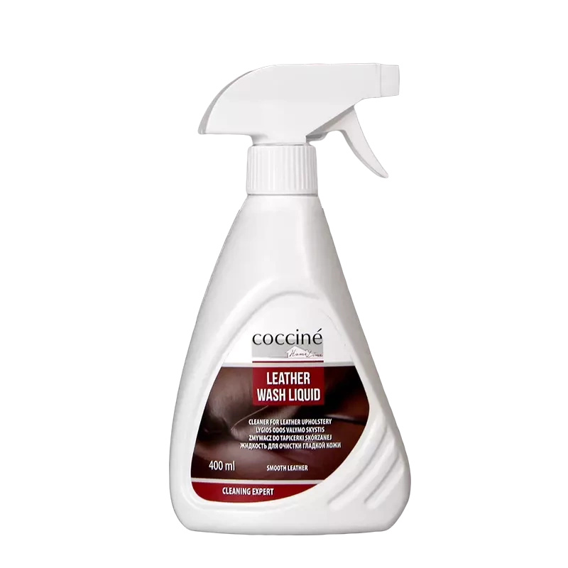 Płyn czyszczący do skór gładkich Coccine - butelka Coccine Leather Wash Liquid 400 ml z rozpylaczem, z przodu