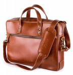 Torba męska skórzana Solier SL04 vintage brązowa