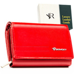 Portfel damski skorzany z ochrona RFID Rovicky R-RD-02-MDL czerwony