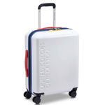 Walizka kabinowa z materiału ABS unisex Delsey Benetton United 55 cm biała
