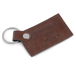 Brelok ze skóry naturalnej unisex B6 z grawerem personalizowany brązowy