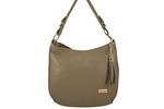 Torebka ze skóry licowej damska Barberini's 986-2 shopper A4 beżowa